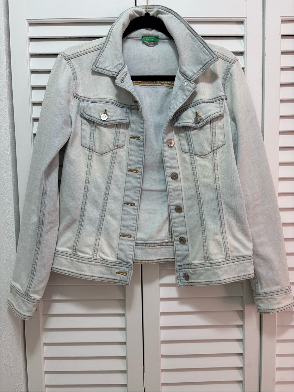 United Colors Of Benetton Pale Blue Denim Jacket